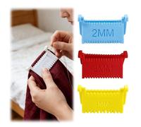 Lot de 3 règles de couture à clipser, verrou de point et guide de couture pour points uniformes, modèles de matelassage avec espacement de 2 mm, 3 mm, 4 mm (2/3/4 mm)