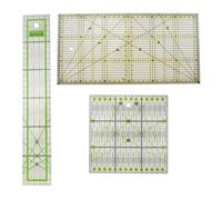 Lot de 3 règles de patchwork - 15 x 15 cm/15 x 30 cm/5 x 30 cm - Règle de couture avec affichage d'angle - Règle de couture 30/45/60 degrés - Accessoires pour matelassage, artisanat en tissu, couture
