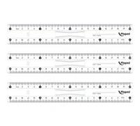 Lot de 3 règles double décimètre en plastique avec poignée - Maped