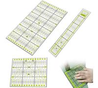 Lot de 3 règles patchwork avec graduation - Règle de couture universelle - Accessoires de couture pour artisanat en tissu, couture, bricolage, bricolage