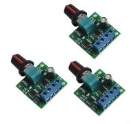 Lot de 3 régulateurs réglables pour contrôleur de moteur pwm DC 1,8-15 V 2 A | Bornier de barrière compact, contrôle du potentiomètre, convient pour l'automatisation industrielle