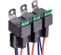 Lot de 3 Relais de Commutation à Fusible 12V, Faisceau de Câbles 12 AWG avec Diode Intégrée, Fusible à Lame ATO/ATC 30A, Relais Electriques Automobiles SPST 4 Broches