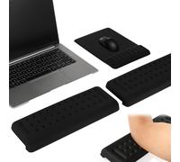 Lot de 3 repose-poignets pour clavier, 2 coudières et 1 coussin de support de poignet de souris, coussinets en mousse à mémoire de forme pour bureau, ordinateur, jeux, station de travail à domicile
