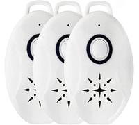 Lot de 3 Répulsif Anti-puces et Tiques Ultrasons Rechargeable USB, portée 3 m, fréquence 9-21 kHz, autonomie 5 jours, sans produit chimique, Protection Moustiques insectes, Chiens Chats, Extérieur USB