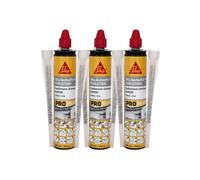 Lot de 3 résines de scellement chimique rapide SIKA Anchorfix-1 Evolution - Gris - 300ml