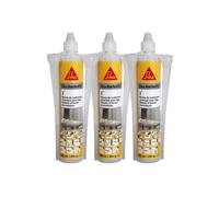 Lot de 3 résines de scellement chimique SIKA Sika AnchorFix 2 Plus - Gris - 300 ml