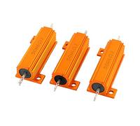 Lot de 3 résistances bobinées 6 Ohm +/- 5 % 50 W ton or rose logées en aluminium (6 Ohm +/- 5 % 50 W Résistances bobinadas en aluminium avec tono de oro rosa de 3 W Accessoires spécialisés