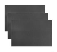 Lot de 3 revêtements d'étagère antidérapants et imperméables en PEVA pour armoires de cuisine, réfrigérateur, protection de tiroir (noir) 45 x 130 cm