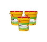 Lot de 3 revêtements souples imperméables toitures SIKA SikaLastic Color - Blanc - 5kg