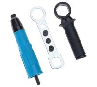 Lot de 3 rivets de conversion haute résistance - Mécanisme pivotant rapide - Convient pour perceuses électriques - Adaptateur de rivet professionnel