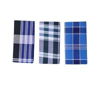 Lot de 3 robes à carreaux pour homme 100% coton - Qualité d'exportation - Sans danger pour la peau - Multicolore, mélange, Medium