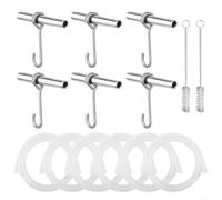 Lot de 3 robinets de sirop d'érable en acier inoxydable, robinet efficace et crochets pour chênes à sucre, accessoires de collecte de jus réutilisables pour la maison et le jardin