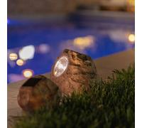 Lot de 3 rochers solaires marron rocky brown