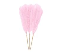 Lot de 3 roses de pampa artificielles qui ne tombent pas et ne nécessitent pas d'entretien - Rose clair