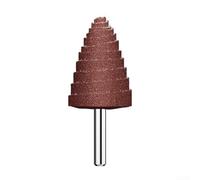 Lot de 3 roues à lamelles coniques avec tige de 6 mm pour sculpture sur bois, polissage et décapage de la rouille du métal avec répartition uniforme des grains (6 x 20)