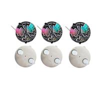 Lot de 3 roues colorées en émail - Roues de couleurs pour l'artiste - 20 teintes - Identifie rapidement les relations tonales - Broche 3 en 1 - Porte-clés et badge magnétique pour soulager l'anxiété