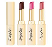Lot de 3 rouges à lèvres hydratants rose intense à couverture moyenne longue durée pour lèvres sèches DM65/89/96