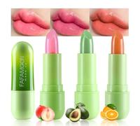 Lot de 3 rouges à lèvres nourrissants à l'aloe vera, baume à lèvres Magic PH Clear, changeant de couleur et parfum fruité, pour filles et femmes (B, 3 Pcs)