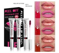 Lot De 3 Rouges A Levres Pelables, Rouge A Levres Mat Et Crayon A Levres, Gloss A Levres Pelables Waterproof Longue Tenue