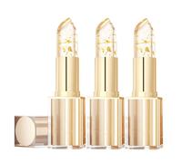 Lot de 3 rouges à lèvres thermoactifs au pH avec changement de couleur - Tenue 24 heures - Feuille d'or Lipstick Color Changing - Baume à lèvres hydratant et rouge à lèvres pH adaptatif pour femme
