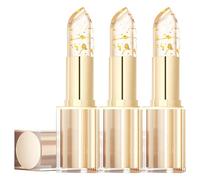 Lot de 3 rouges à lèvres transparents qui changent de couleur, brillant brillant, résistant au transfert, hydratant, changement couleur, longue durée 24 heures, rouge à lèvres changeant, résistant