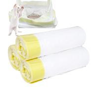 Lot de 3 rouleaux/60 sacs à litière pour chat - 94 x 45 cm - Avec poignée de transport - Inserts de litière pour chat - Résistant à la déchirure - Étanche aux liquides - Sac à litière pour chat - Avec