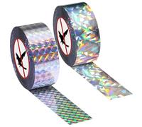 Lot de 3 rouleaux de 150 m x 2,5 cm - Répulsif contre les oiseaux - Bande réfléchissante - Pour protéger les jardins, les cours, les plantes