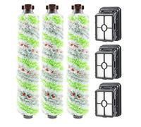 Lot de 3 rouleaux de brosse multi-surfaces pour animaux de compagnie et filtre d'aspirateur compatibles avec Bissell Crosswave 1785 2306 2551 - Brosse latérale pour robot de rechange