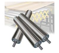 Lot de 3 rouleaux de convoyeur en acier inoxydable de 25 mm à 60 mm de diamètre, parfaits pour les applications de charge, pièces de convoyeur pour une manipulation efficace des matériaux