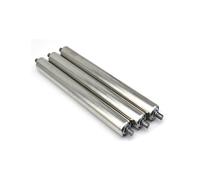 Lot de 3 rouleaux de convoyeur en acier robuste de 3,8 cm de diamètre, 150 mm pour tables d'entrée/sortie, utilisation en usine, projets de bricolage et solution de transport fiable