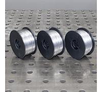 Lot de 3 rouleaux de fil fourré de soudure 0,9 mm MIG/MAG - 1 kg chacun - Sans gaz - E71T-GS FLUX CORE