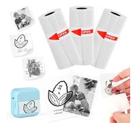 Lot de 3 rouleaux de papier autocollant thermique pour imprimante Phomemo M02/T02, papier thermique avec 57 x 25 mm, mini papier autocollant pour photo, journal, notes, mémo