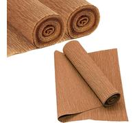 Lot de 3 rouleaux de papier crépon marron - 50 cm de large et 250 cm de long - Pour la fabrication de fleurs, les cérémonies de mariage, la décoration de fête d'anniversaire, les fêtes et les loisirs