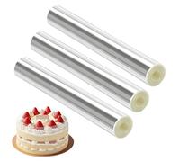 Lot de 3 Rouleaux de Rodoide Transparent Patisserie,20cm×15m,Riutilizzabile