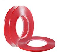 Lot de 3 rouleaux de ruban adhésif double face en acrylique imperméable amovible sans résidus pour voiture, moto, maison, montage mural (0,6 cm x 10,1 m)