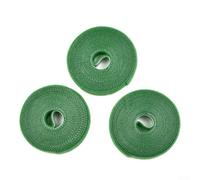 Lot de 3 rouleaux de ruban adhésif flexible en nylon pour plantes avec fixation auto-agrippante, convient pour le soutien des plantes de jardin et l'organisation des câbles de maison et de bureau