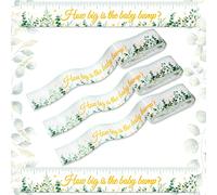 Lot de 3 rouleaux de ruban adhésif pour le ventre de Baby Shower Games pour fête prénatale How Big Is Mommy Belly pour jeux de révélation du sexe, 5,1 cm x 35,1 m