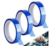 Lot de 3 rouleaux de ruban adhésif résistant à la chaleur,Ruban Isolant Bleu,Ruban Adhésif Résistant à la Chaleur,Scotch Sublimation,Ruban Adhésif Haute Température,pour Couture Produit Mprimés