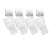 Lot de 3 rouleaux de ruban en mousseline de soie blanc - 3,8 cm x 6 m - Ruban décoratif pour emballage cadeau, bouquet de mariage, invitation de mariage, avec 1 paire de ciseaux en U