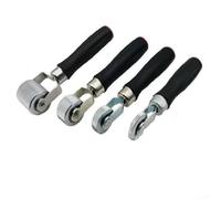 Lot de 3 rouleaux d'insonorisation, 6 mm, 20 mm, 40 mm, couture pour rouleau Fender pour audio de voiture, roue en métal ondulé pour coins serrés, outil de tapis d'isolation (lot de 4)