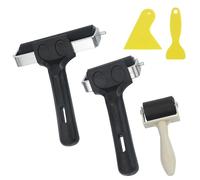 Lot de 3 rouleaux en caoutchouc, rouleau à pression en caoutchouc dur, rouleau lino avec poignée pour tampon, impression, papier peint et artisanat (3,5 cm/6 cm/10 cm)