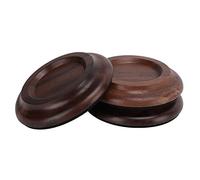 Lot de 3 roulettes pour piano, 12 cm, 4,7 pouces, sous-verres en bois pour piano à queue, roulettes pour piano droit, durable, antidérapant, sans vibrations, isolation phonique (Black Walnut)