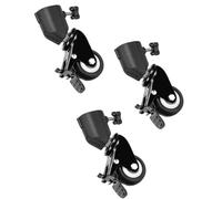 Lot de 3 roulettes rotatives faciles à installer avec support en C, 25 mm de diamètre, accessoires pour trépied, lumière