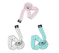 Lot de 3 rubans à mesurer en émail - Règle créative pour vêtements - Règle en cuir - En alliage de zinc - Pour concepteur, ouvrier du bâtiment, vêtements, sac à dos, chapeau, taille unique, Métal