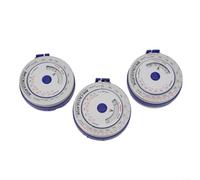Lot de 3 rubans adhésifs rétractables pour suivre la perte de poids ou les progrès en utilisant le protocole de mesure corporelle standard (3 pièces, bleu)