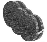 Lot de 3 rubans adhésifs thermocollants noirs de 5 m x 2,5 cm pour réparation de pantalons et vêtements