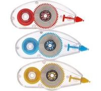 Lot de 3 Rubans Correcteurs 12m Ergonomiques Topwrite Multicolore Transparent