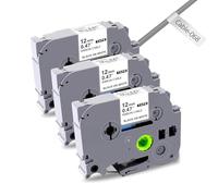 Lot de 3 rubans d'étiquettes de rechange pour Brother Label Maker Tape Tze-FX231