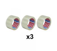Lot De 3 Rubans Emballage Adhésif Transparent Tesa 66m X 50mm