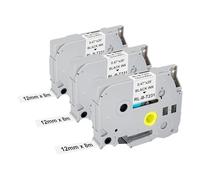 Lot de 3 rubans encreurs Brother TZe-231 P Touch pour Brother P-Touch 12 mm TZ TZE blanc laminé pour P-Touch PT-H100R PT-H105 PT-H100LB PT-H110 H107B PT-D400 PT-1000